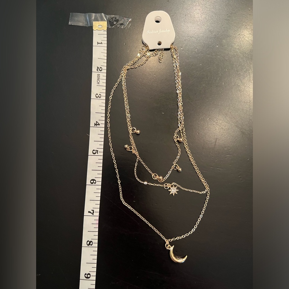 Gold Layered Necklace with Star Charm